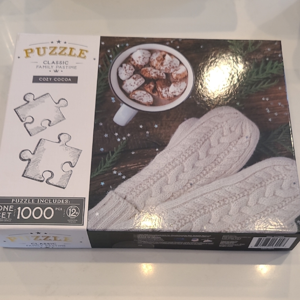 Classic Family Pastime Cozy Cocoa Puzzle 1000 Pieces
